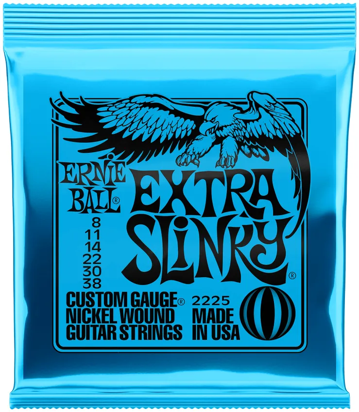 Struny do gitary elektrycznej Ernie Ball 2225 Extra Slinky 8-38 - miniatura