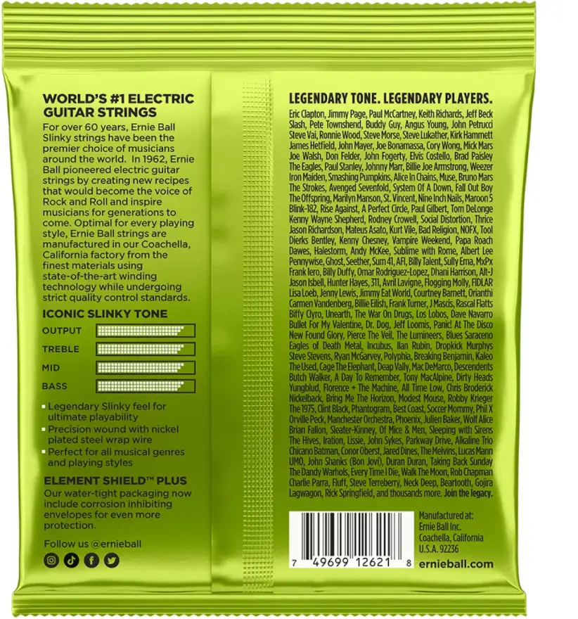 Struny do gitary elektrycznej Ernie Ball 2621 SLINKY 10-56 - miniatura