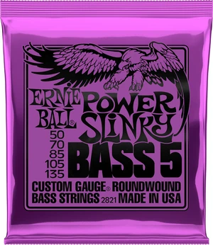 Struny do gitary basowej Ernie Ball Power Slinky Nickel Wound 2821 (50-135)