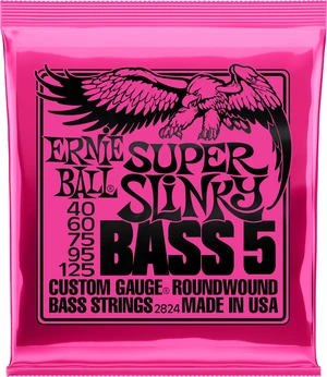 Struny do gitary basowej Ernie Ball Super Slinky Nickel Wound 2824 (40-125)