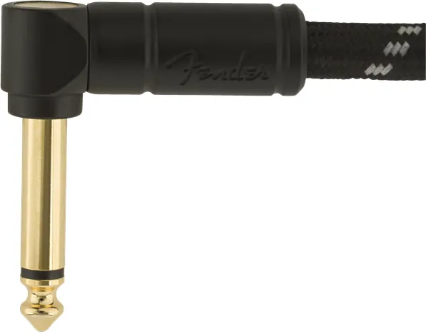 Kabel instrumentalny Fender Deluxe Series Tweed Instrument Cable BLK Jack - Jack kątowy 3m /do gitary - miniatura