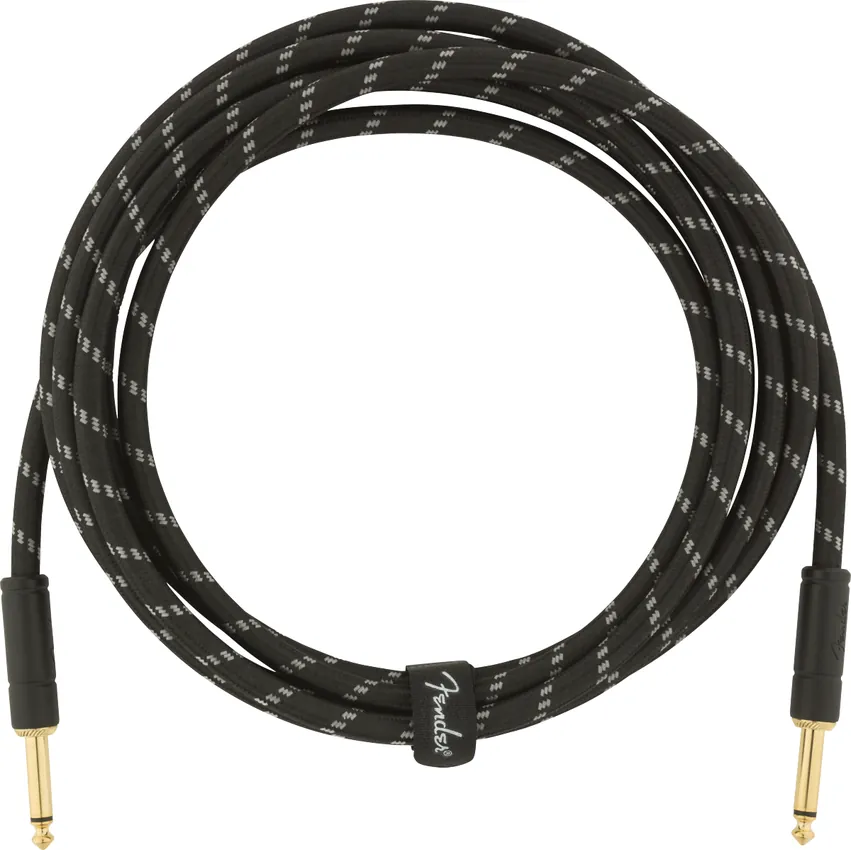 Kabel instrumentalny Fender Deluxe Series Tweed Instrument Cable BLK Jack - Jack 3m /do gitary - miniatura