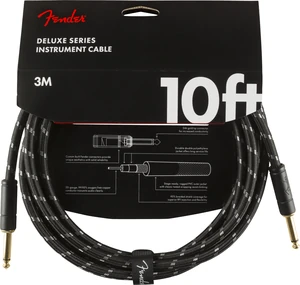 Kabel instrumentalny Fender Deluxe Series Tweed Instrument Cable BLK Jack - Jack 3m /do gitary