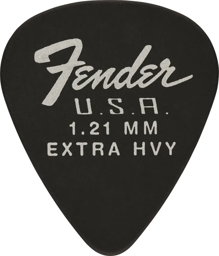 Zestaw kostek gitarowych Fender Dura-Tone 1.21mm Black 12-Pack - miniatura