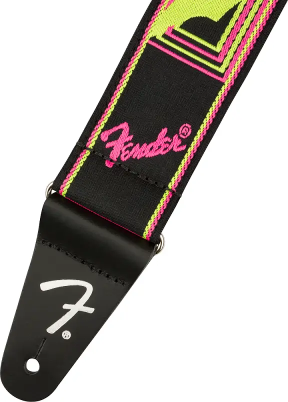 Pasek do gitary Fender Monogrammed Neon Pink/Yellow - miniatura