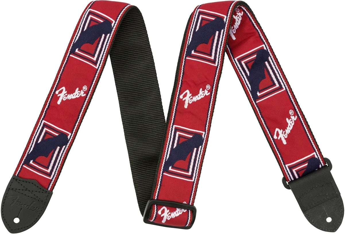 Pasek do gitary Fender Monogrammed Red/White/Blue