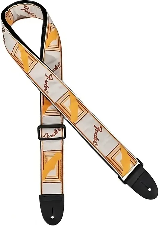 Pasek do gitary Fender Monogrammed White/Brown/Yellow - miniatura