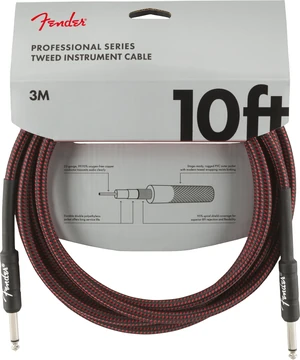 Kabel instrumentalny Fender Professional Series Tweed Instrument Cables RED Jack - Jack 3m /do gitary