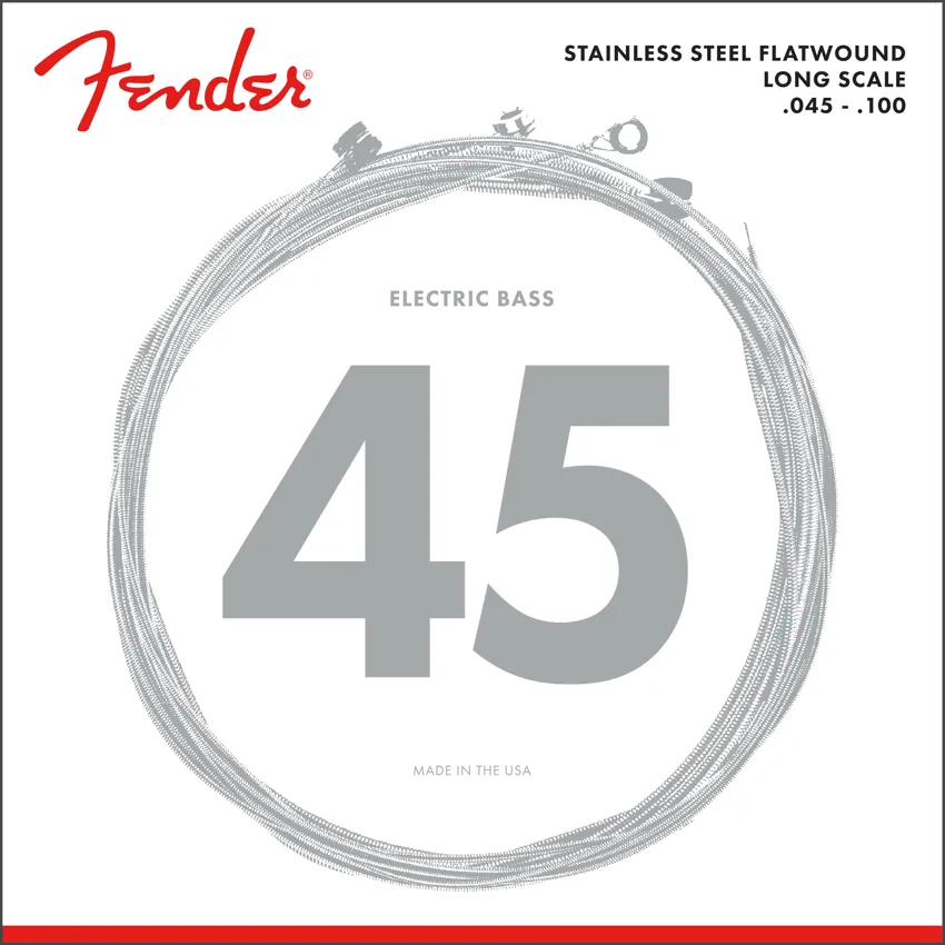 Struny do gitary basowej Fender Stainless 9050L Flatwound Bass Strings