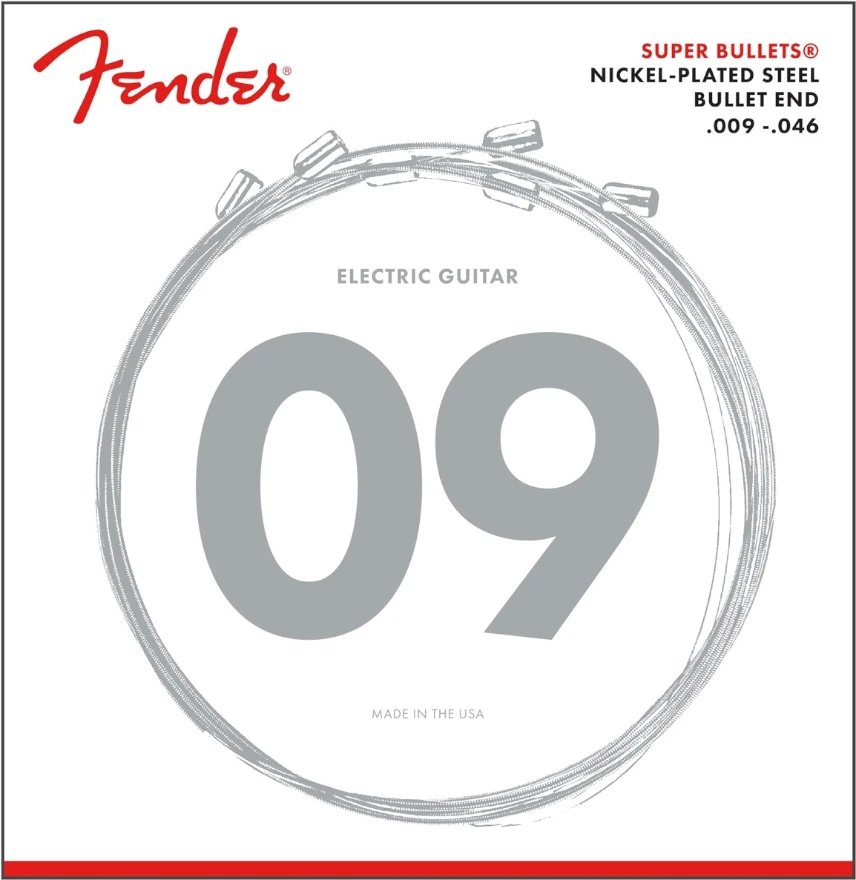 Struny do gitary elektrycznej Fender Super Bullet Nickel Plated 3250LR (09-46) - miniatura