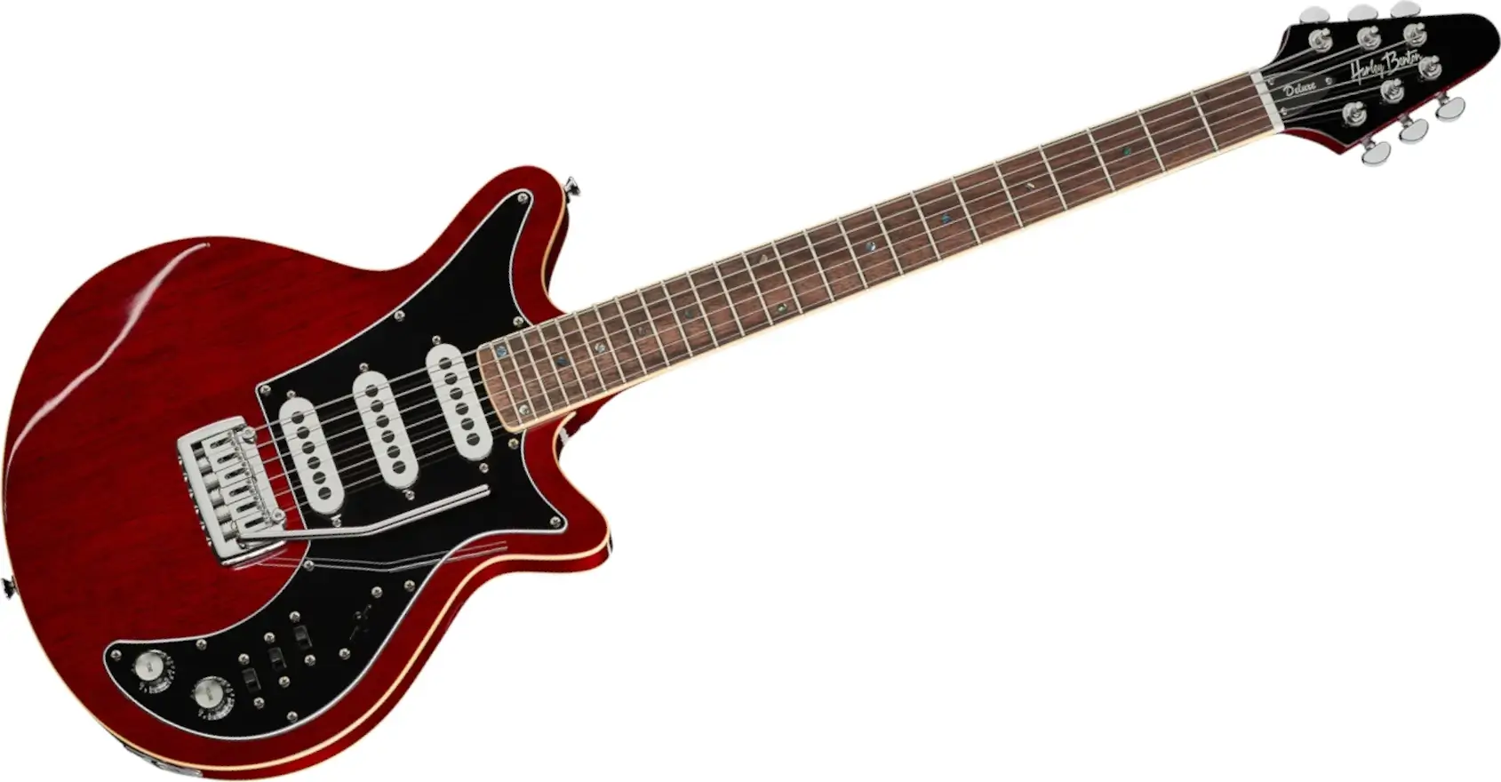 Gitara elektryczna Harley Benton BM-75 Trans Red Deluxe Series