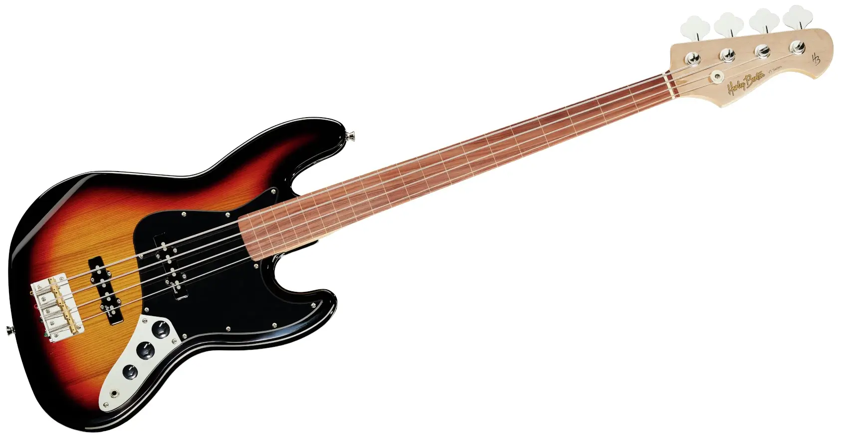 Gitara basowa Harley Benton JB-75FL SB Vintage Series /fretless