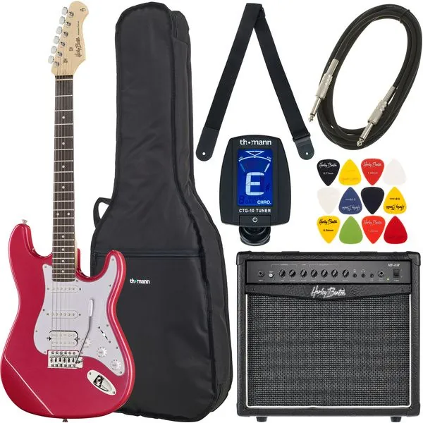 Zestaw gitarowy Harley Benton ST-20HSS CA + HB-40R