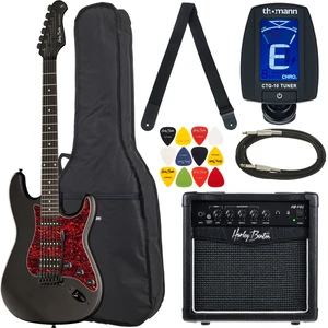 Zestaw gitarowy Harley Benton ST-20HSS SBK + HB-10G Pack