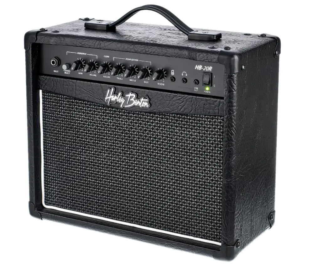 Zestaw gitarowy Harley Benton ST-20HSS SBK + HB20R Pack - miniatura