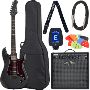 Zestaw gitarowy Harley Benton ST-20HSS SBK St. Series Pack