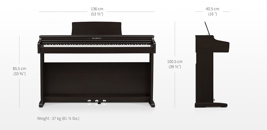 Pianino cyfrowe KAWAI KDP 120 WH - miniatura