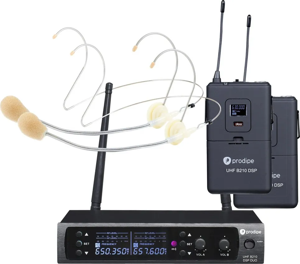 Mikrofon bezprzewodowy Prodipe HEADSET B210DUO DSP UHF F5