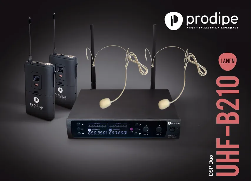 Mikrofon bezprzewodowy Prodipe HEADSET B210DUO DSP UHF F5 - miniatura
