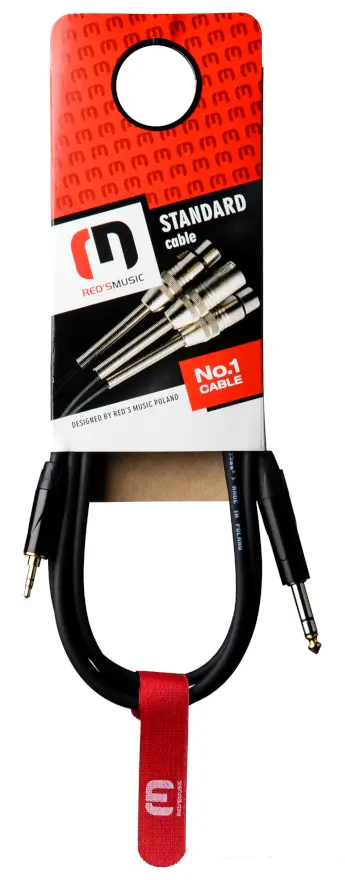 Kabel audio REDS MUSIC AU20100BX - Jack stereo 3.5 mm / Jack stereo 6.3 mm - 10 m - miniatura