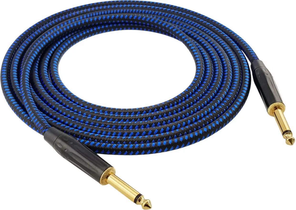 Kabel instrumentalny REDS MUSIC GCF1160BB FOP Jack - Jack 6m /do gitary - miniatura