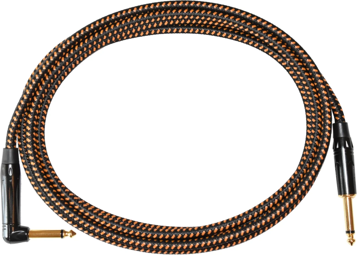Kabel instrumentalny REDS MUSIC GCF1260BO JACK-JACK KĄTOWY 6m /do gitary