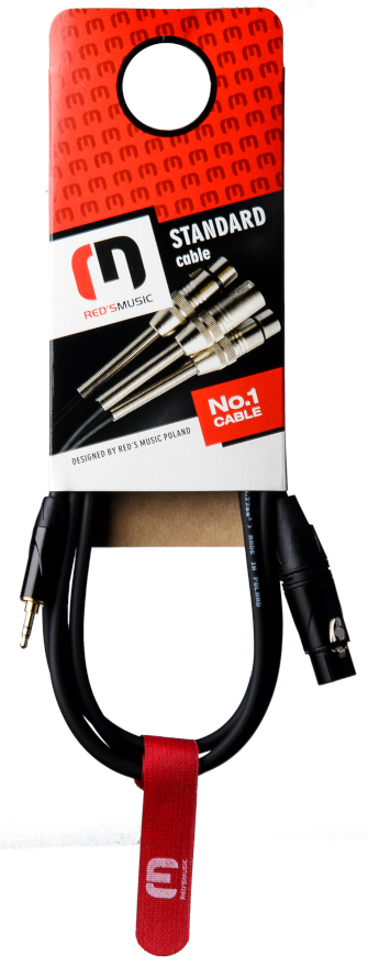 Kabel mikrofonowy REDS MUSIC MC1730BX - XLR F - Jack stereo 3.5 mm - 3 m - miniatura