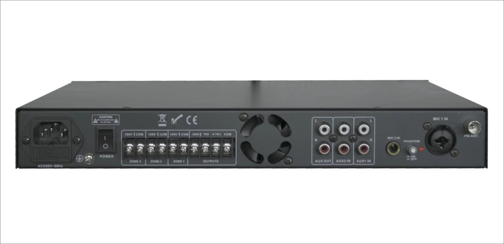 Wzmacniacz radiowęzłowy RH Sound DTY-240BC /100 V - miniatura