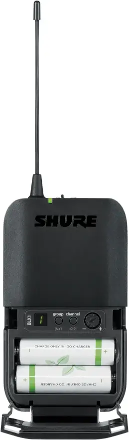 System bezprzewodowy SHURE BLX14-H8E (518 - 542 MHz) /gitarowy - miniatura