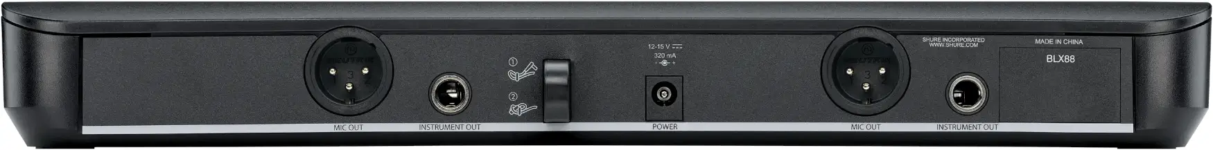 Mikrofon bezprzewodowy SHURE BLX288/PG58 S8 (823 - 832 MHz) - miniatura