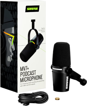 Mikrofon dynamiczny SHURE MV7+ K