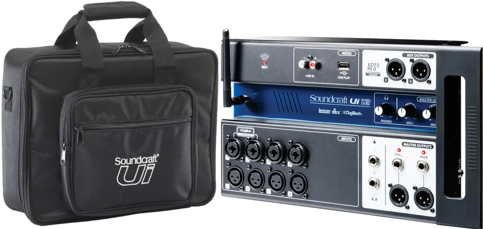Mikser cyfrowy Soundcraft Ui12 + Ui12 Bag