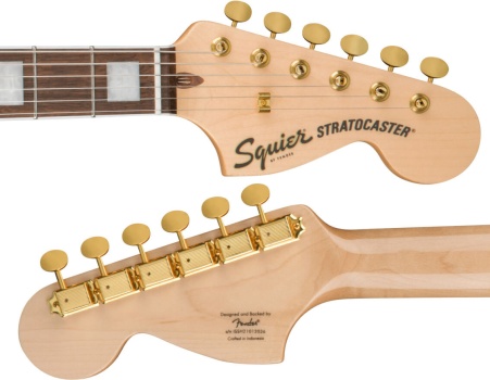 Gitara elektryczna Squier by Fender 40th Anniversary Stratocaster Gold Edition SSB - miniatura