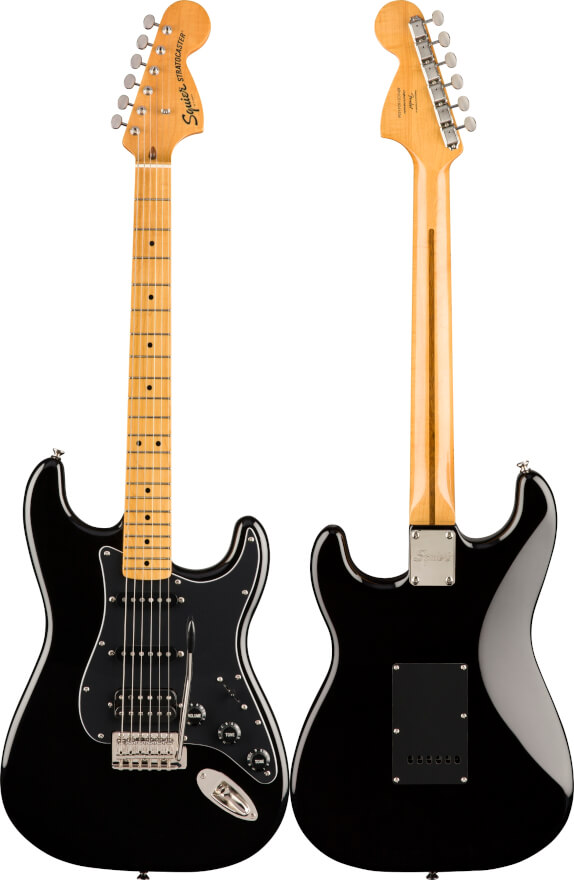 Gitara elektryczna Squier by Fender Classic Vibe Stratocaster 70s HSS MN BLK - miniatura