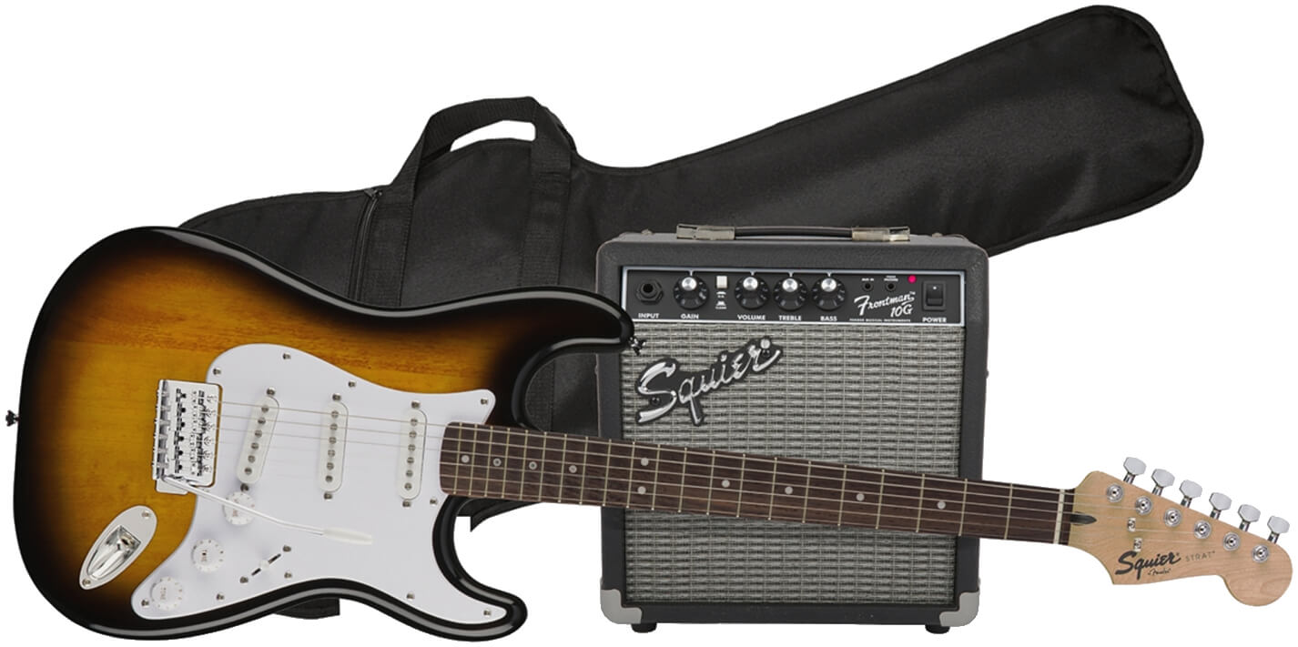 Zestaw gitarowy Squier by Fender FSR Strat PK LRL 10G BSB