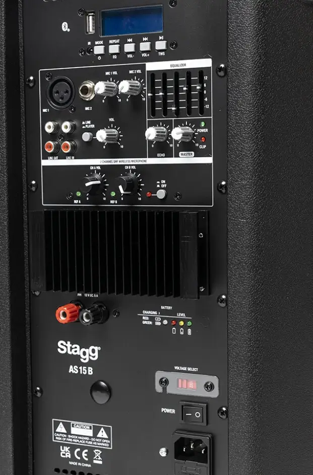 Zestaw nagłośnieniowy Stagg AS 15B /akumulator - miniatura