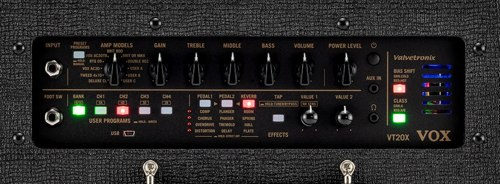 Wzmacniacz do gitary elektrycznej VOX VT20X Classic Blue - miniatura