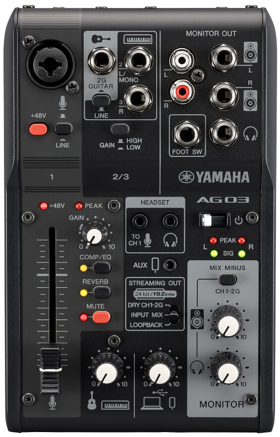 Mikser USB YAMAHA AG03MK2 Black - miniatura
