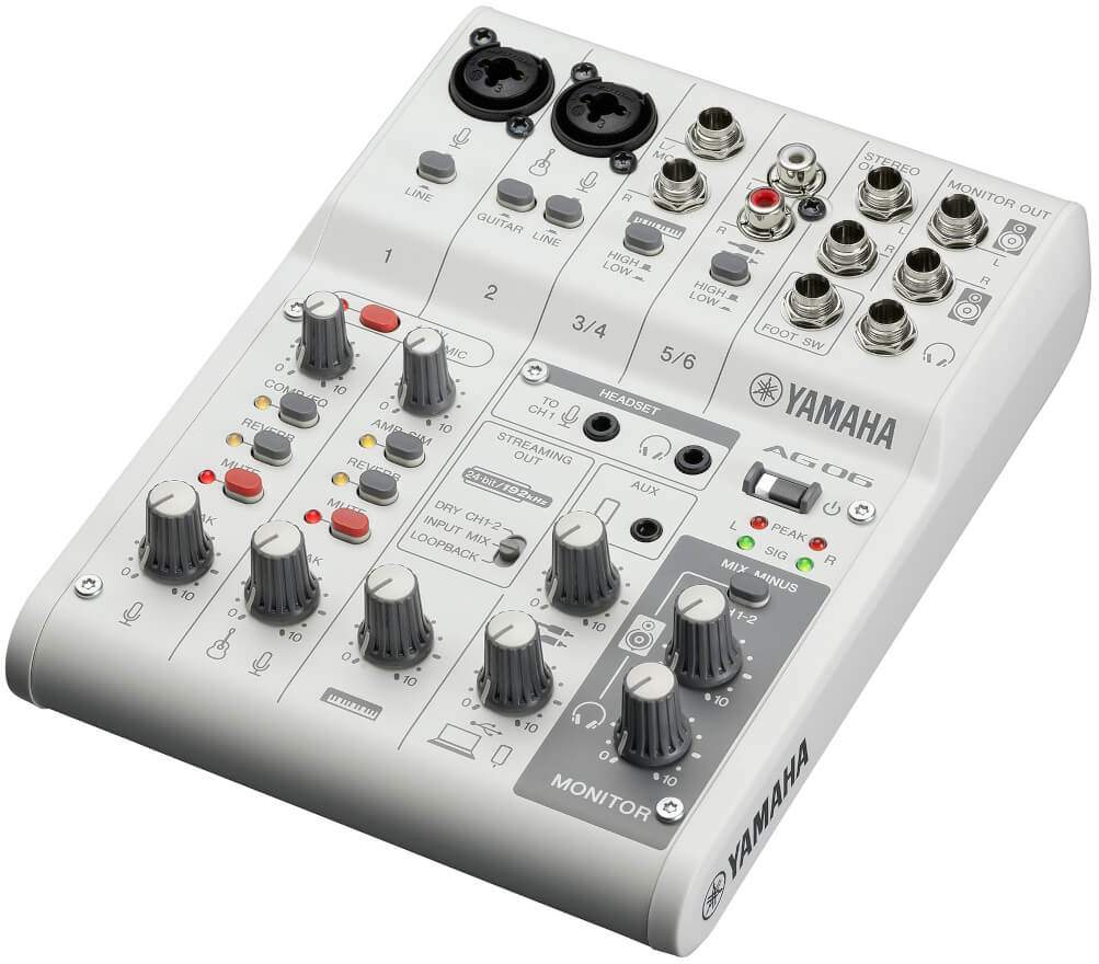 Mikser audio YAMAHA AG06MK2 White - miniatura