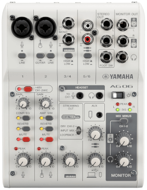 Mikser audio YAMAHA AG06MK2 White
