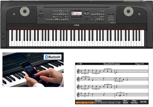 Pianino cyfrowe YAMAHA DGX-670 B + NOGI + MODUŁ - miniatura