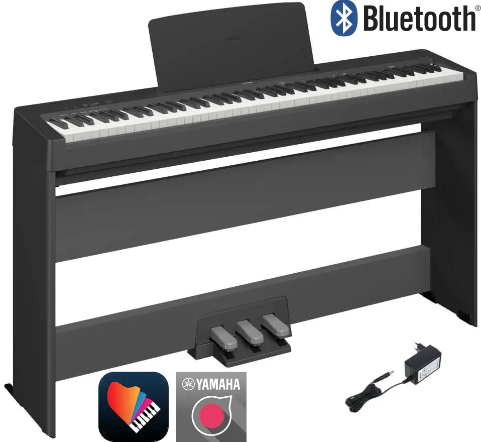 Pianino cyfrowe YAMAHA P-145BT + NOGI + LISTWA
