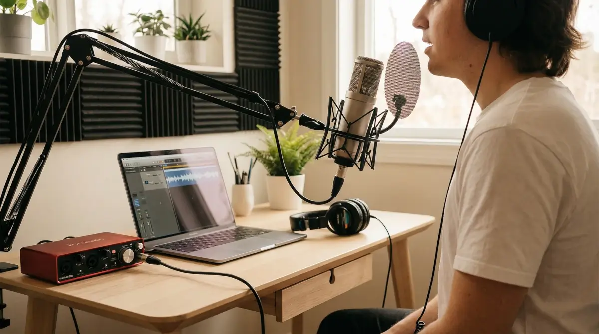 Sprzęt do nagrywania podcastów w domowym studio